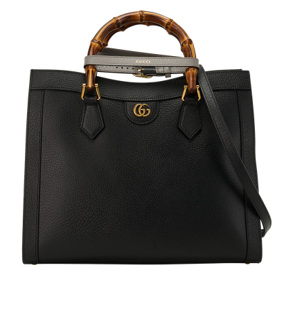 Diana Tote Large, &pound;1,300, Handbags, Black, Leather, Front view